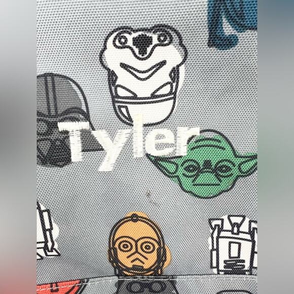 Hanna Andersson Star Wars backpack grey C-3PO toad darth Vader kids school bag - Picture 2 of 10